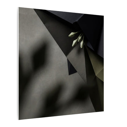 Paper Fold Moody Minimal Canvas Art | Luxurious Dark Japandi Art