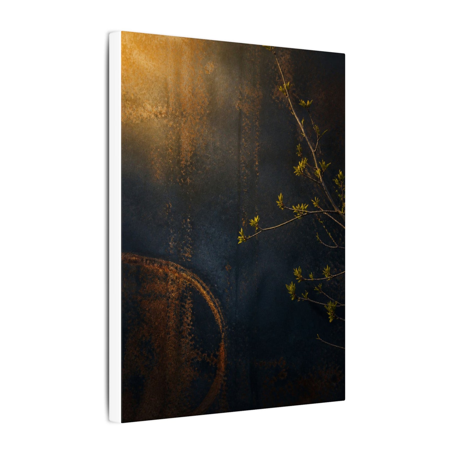 Spring Rust Patina Dark Texture Canvas Art | Moody Decor