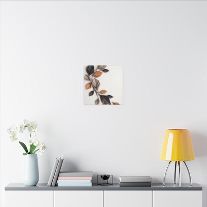 Paper Fold Autumn Canvas Art | Japandi Earthy Design