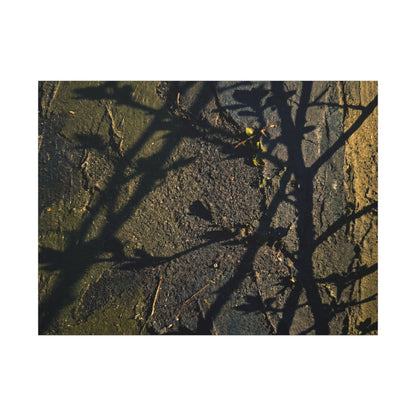 Kanso Shadow Play Canvas Art - Dark Japandi Dark Texture