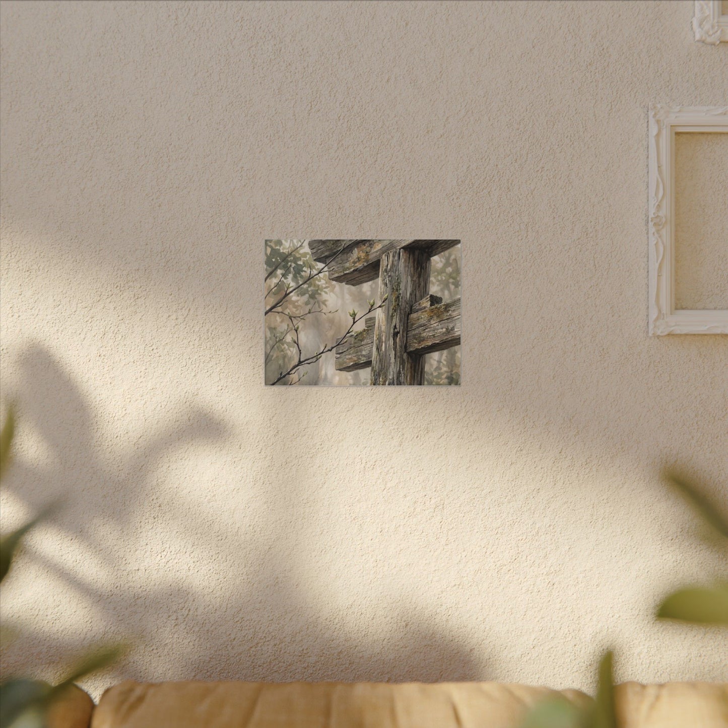 Torii Gate Spring Canvas Art | Japandi Neutral Design