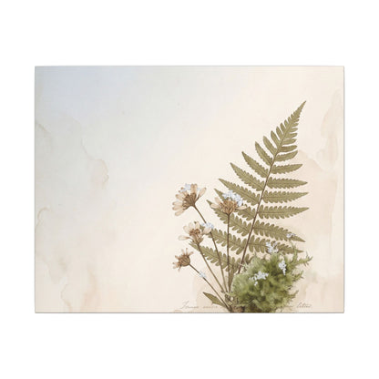 Winter Moss Close Up Herbarium Canvas Art | Enchanting Decor Art Print