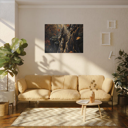 Pine Tree Autumn Canvas Art | Kintsugi Beautiful Design