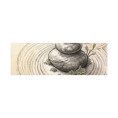 River Stones Spring Canvas Art | Zen Serene Design