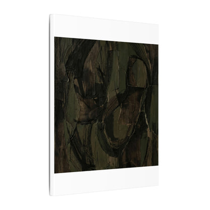 Mixed Media Dark Japandi Textured Canvas Art