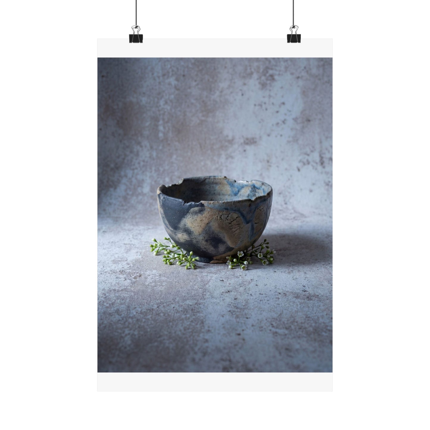 Moonlight Ceramic Bowl Wall Art Print - Japandi Ma