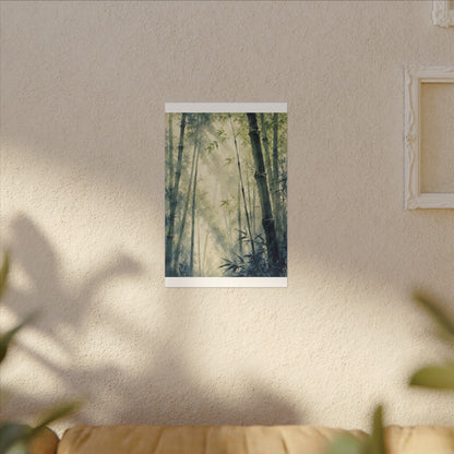 Bamboo Grove Spring Canvas Art | Zen Serene Design