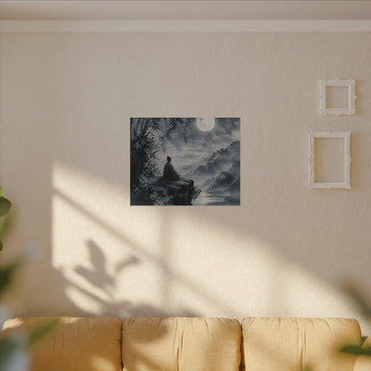 Ink Brushstroke Sumi E Canvas Art | Serene Zen Art