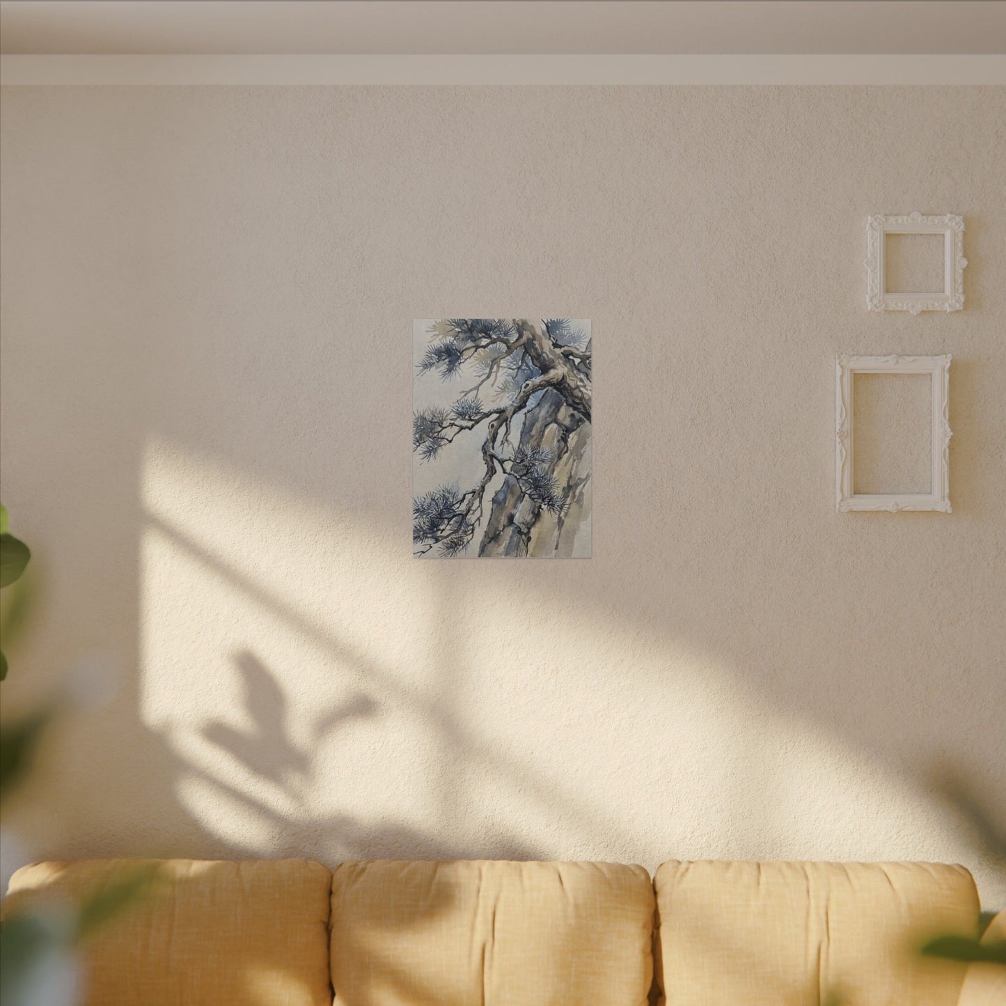 Moonlight Pine Tree Canvas Art - Japandi Seijaku