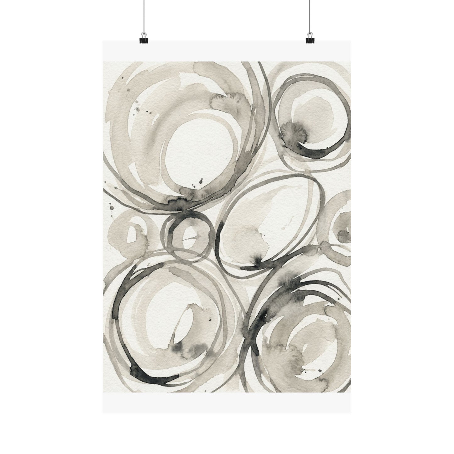 Handcrafted Feel Japandi Watercolor Wall Art Print | Handcrafted Feel Watercolor Art Print