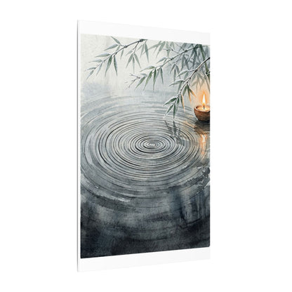Water Ripple Sumi E Canvas Art | Calm Zen Art