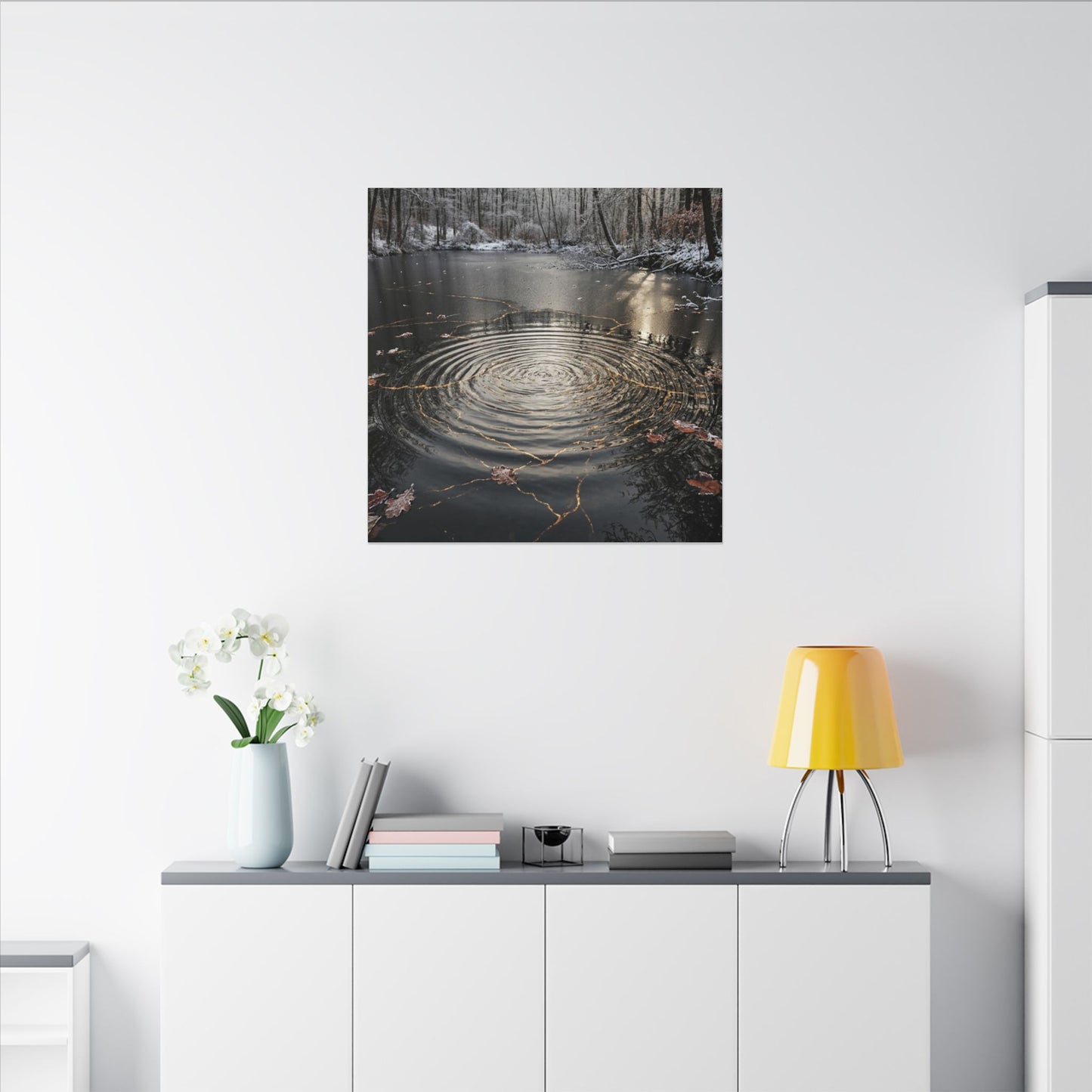 Water Ripple Broken Beauty Canvas Art | Artful Kintsugi Art