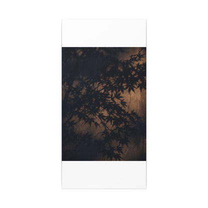 Shadow Play Autumn Canvas Art | Dark Japandi Atmospheric Design