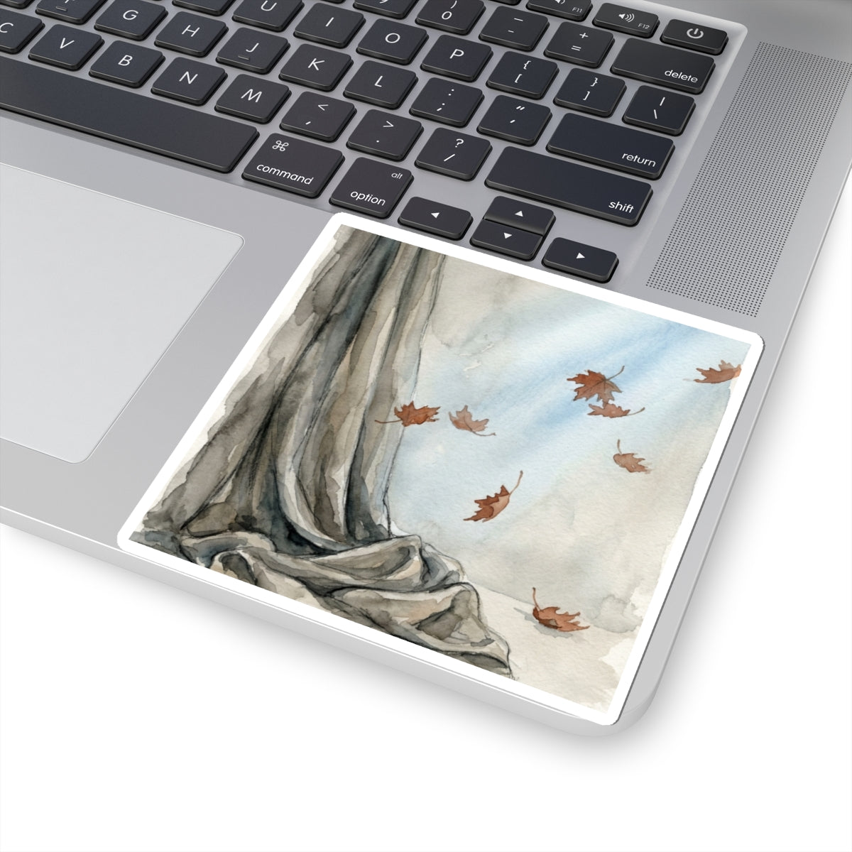 Silk Drape Watercolor Sticker | Elegant Japandi Art Art Print
