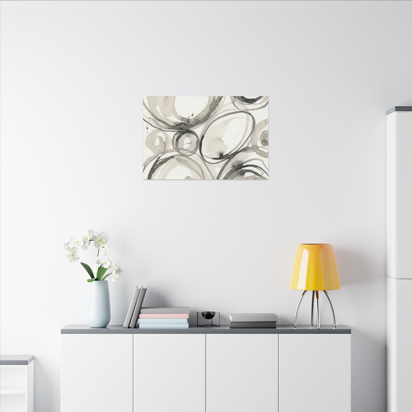 Handcrafted Feel Japandi Watercolor Canvas Art