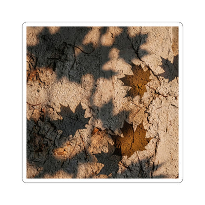 Japandi Shadow Play in Candlelight | Texture Sticker Art Print