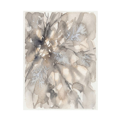 Shadow Play Wall Art Print | Winter Japandi Watercolor Art
