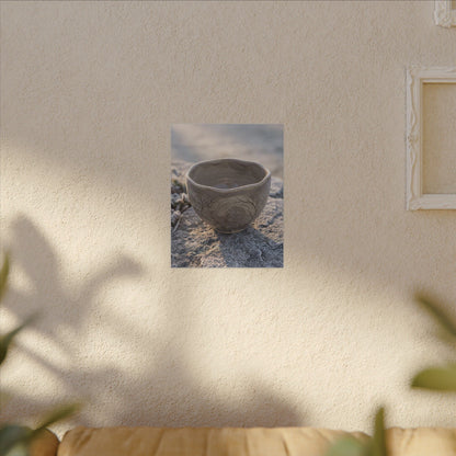 Seijaku Ceramic Bowl Canvas Art - Japandi Japanese Pattern