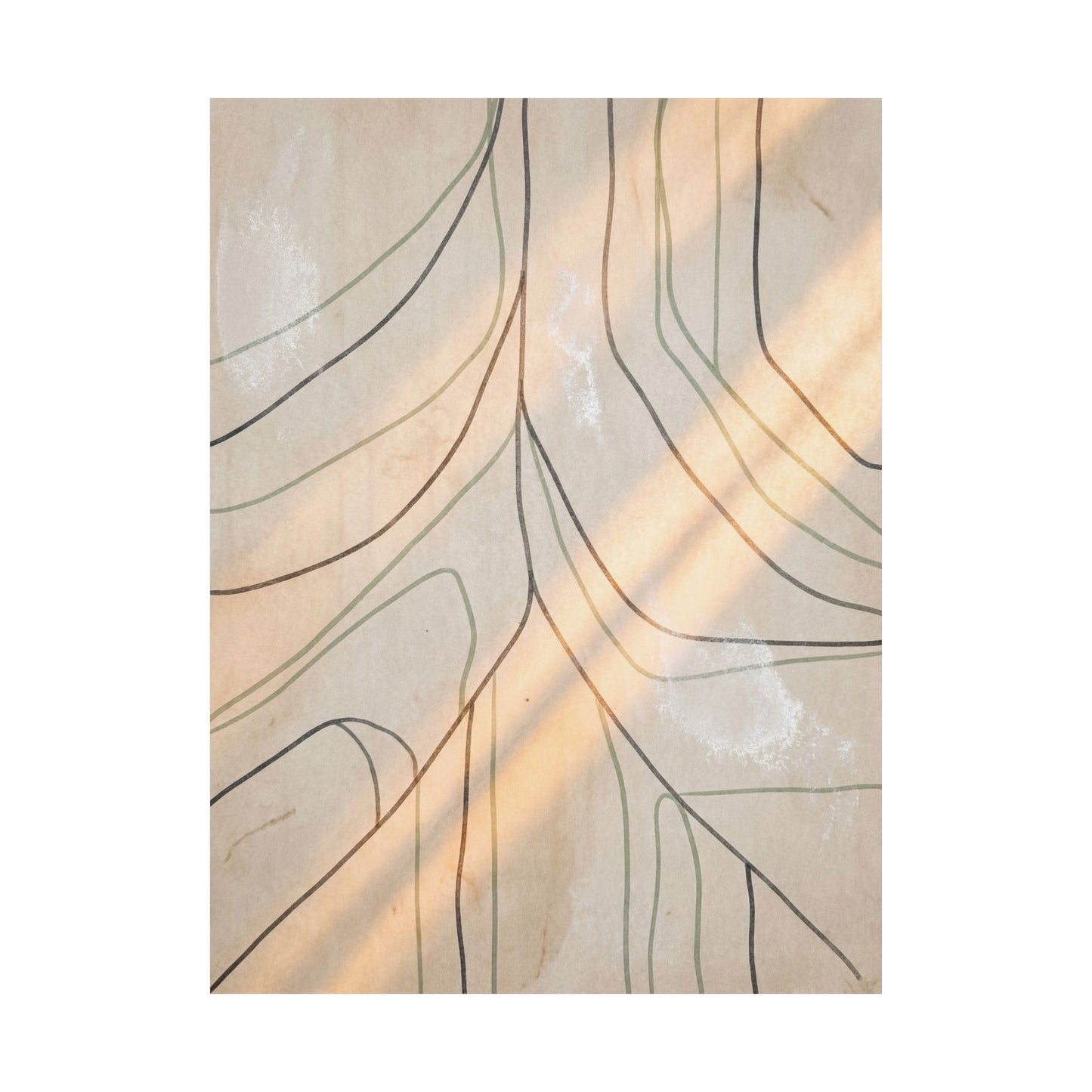 Winter Shoji Screen Minimal Line Wall Art Print | Elegant Decor