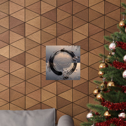 Water Ripple Winter Wall Art Print | Zen Contemplative Design