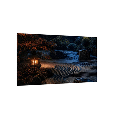 Summer Rock Garden Shadow Zen Canvas Art | Moody Decor