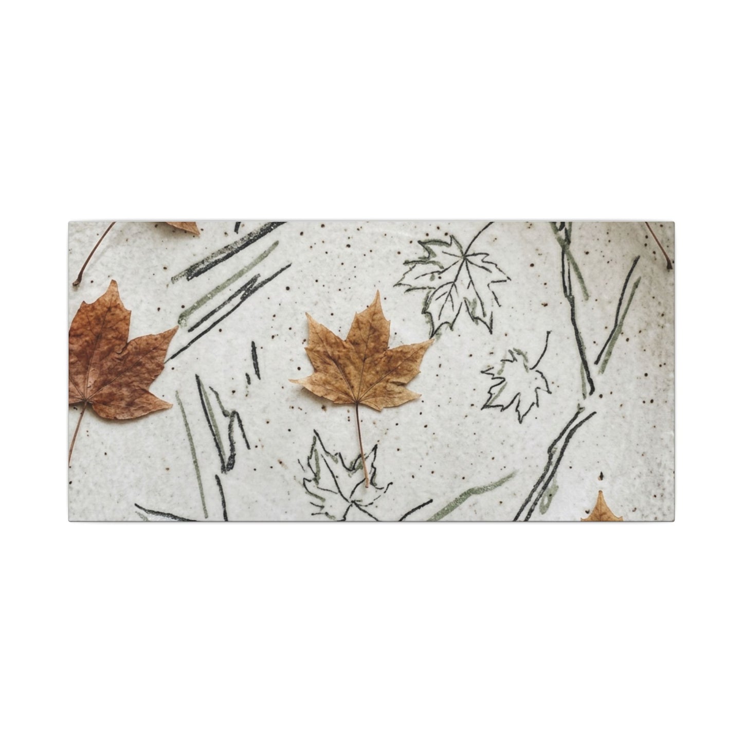 Ceramic Bowl Autumn Canvas Art | Japandi Elegant Design