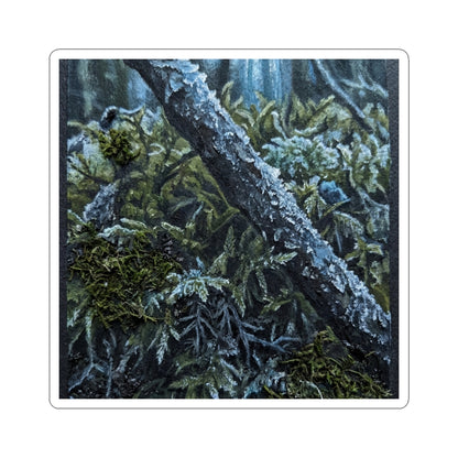 Moss Close Up Dark Texture Sticker | Luxurious Dark Japandi Art