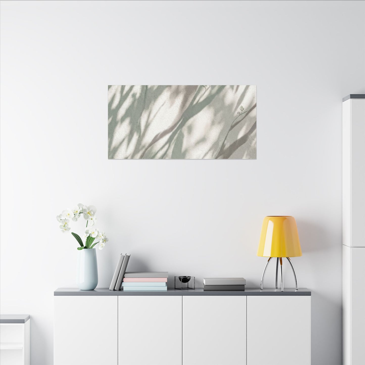 Japandi Shadow Play in Dappled | Japanese Pattern Canvas Art
