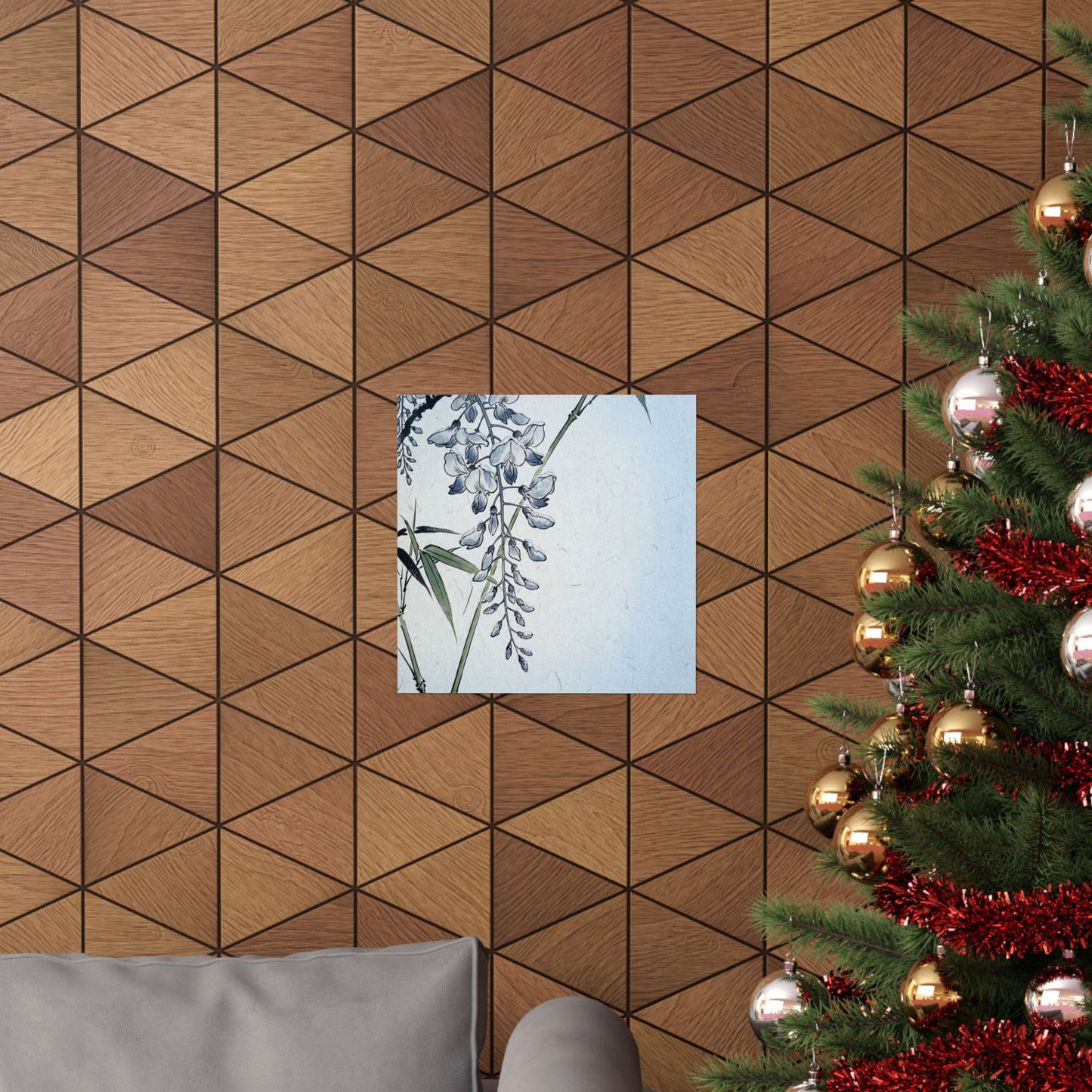 Wisteria Winter Wall Art Print | Zen Calm Design