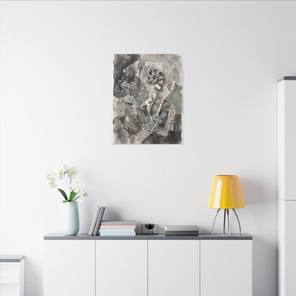 Japandi Fern Unfurling in Overcast | Texture Canvas Art