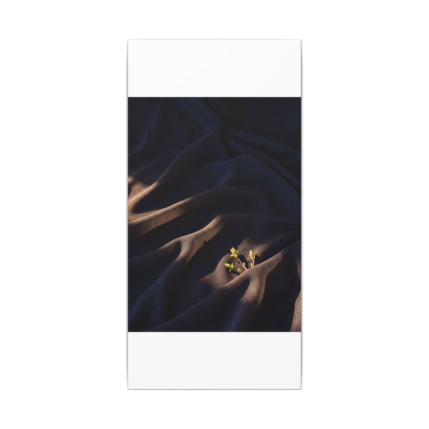 Silk Drape Shadow Zen Canvas Art | Luxurious Dark Japandi Art