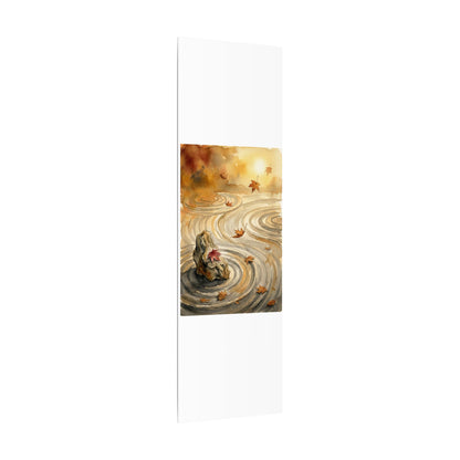 Autumn Rock Garden Watercolor Canvas Art | Neutral Decor