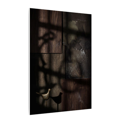 Dark Japandi Shadow Play in Candlelight | Dark Texture Canvas Art