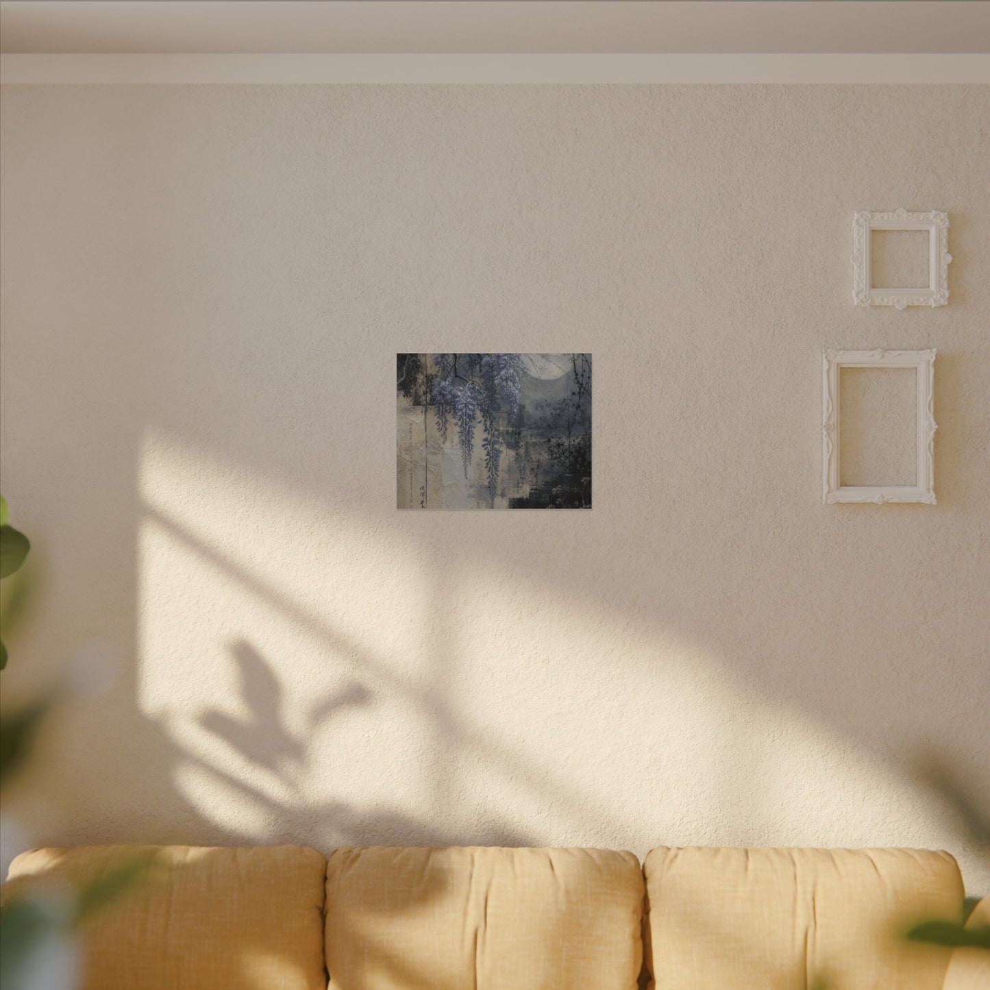 Winter Wisteria Texture Canvas Art | Elegant Decor