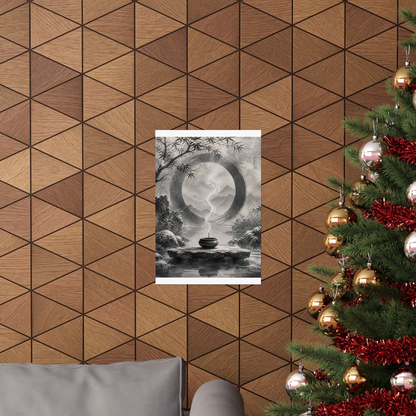 Dappled Incense Smoke Wall Art Print - Zen Seijaku