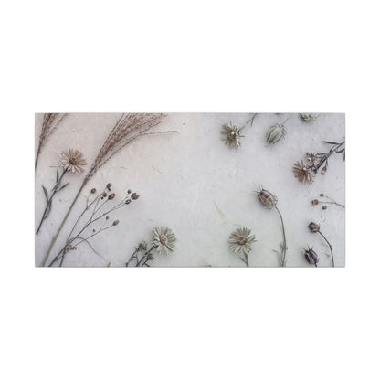 Dried Flowers Japanese Pattern Canvas Art | Elegant Japandi Art