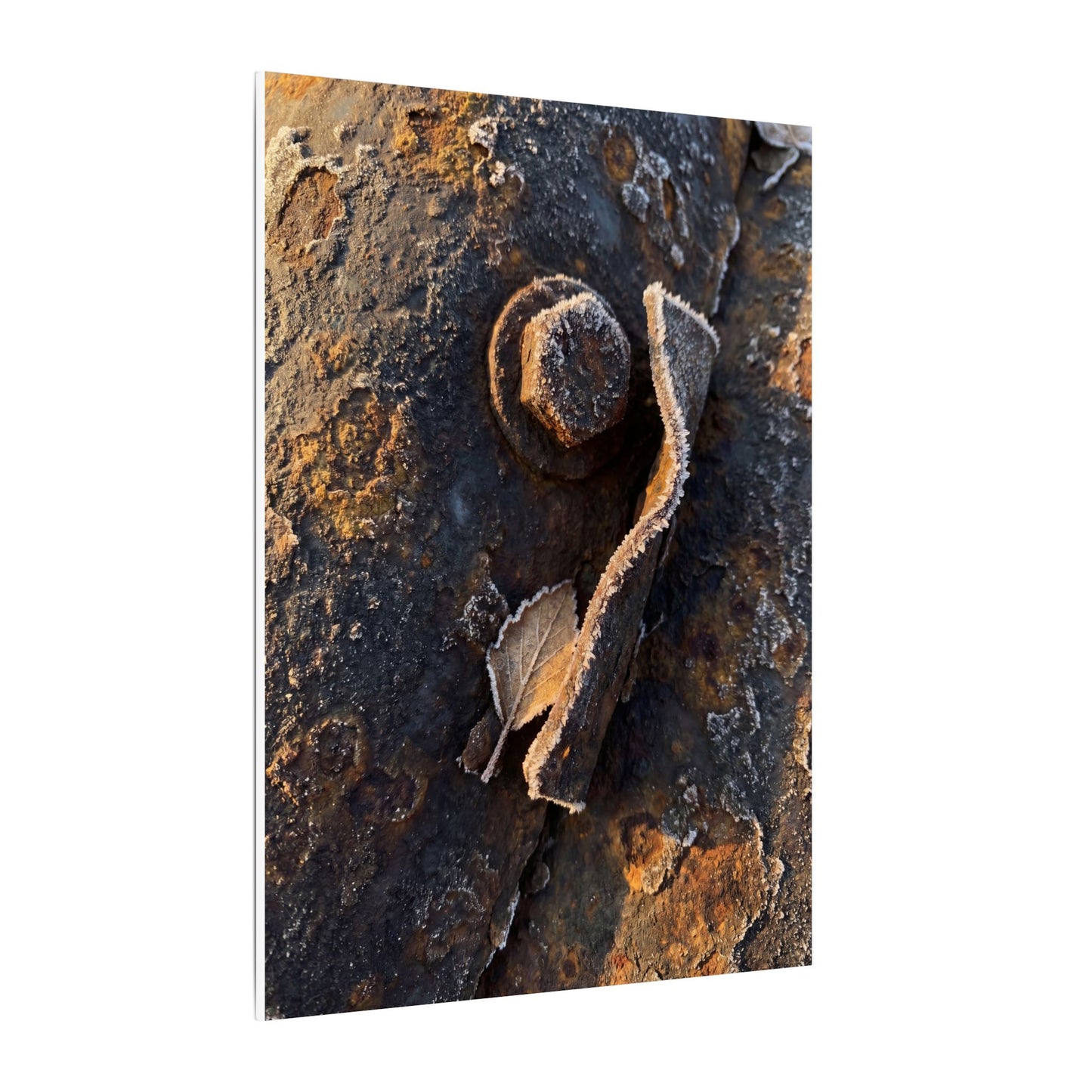 Moody Rust Patina Canvas Art - Moody Minimal Dark Japandi