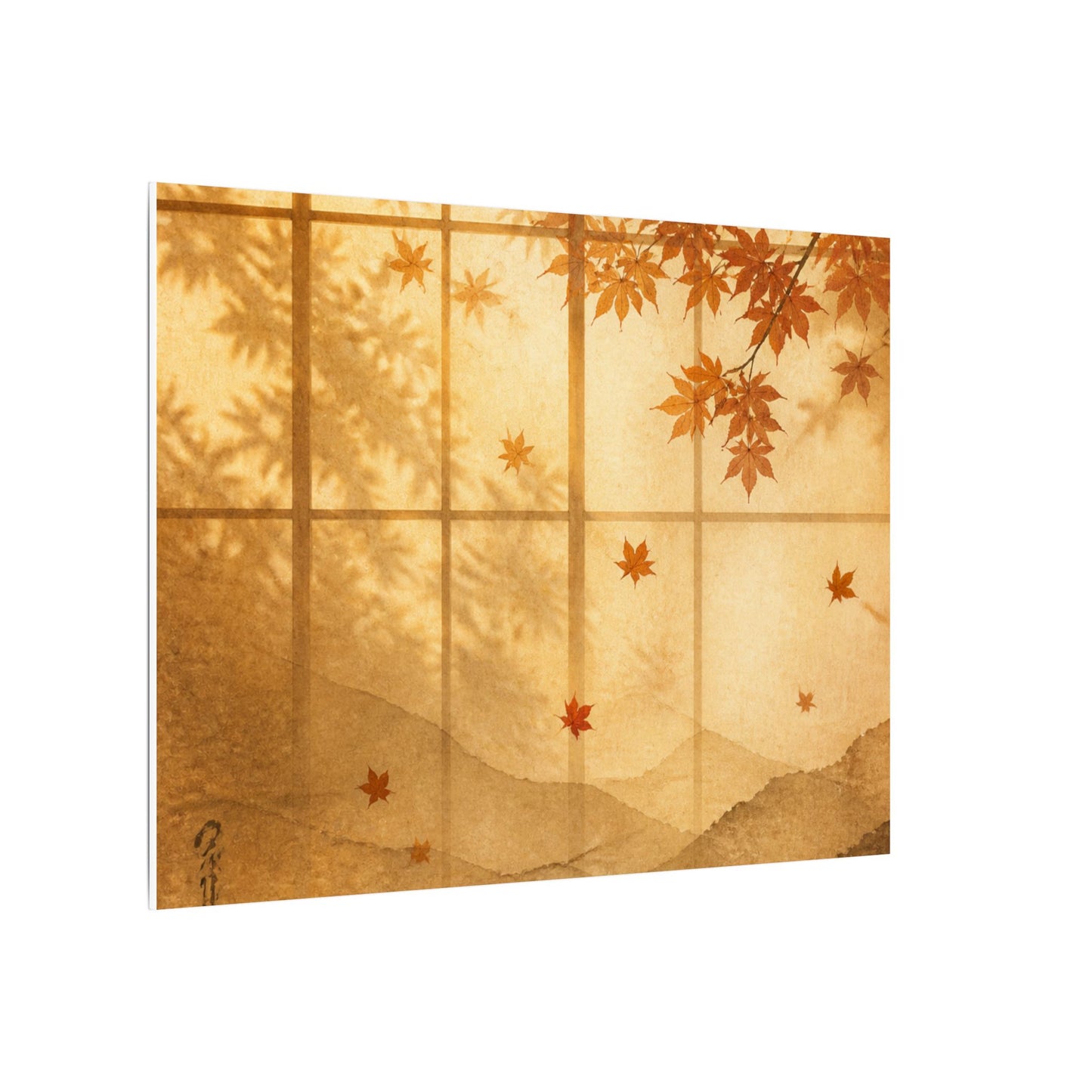 Shoji Screen Texture Canvas Art | Earthy Japandi Art
