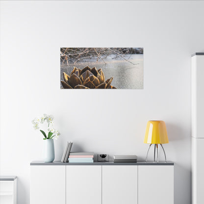 Lotus Flower Gold Repair Canvas Art | Beautiful Kintsugi Art