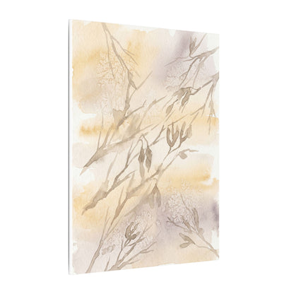 Shadow Play Winter Canvas Art | Japandi Warm Design