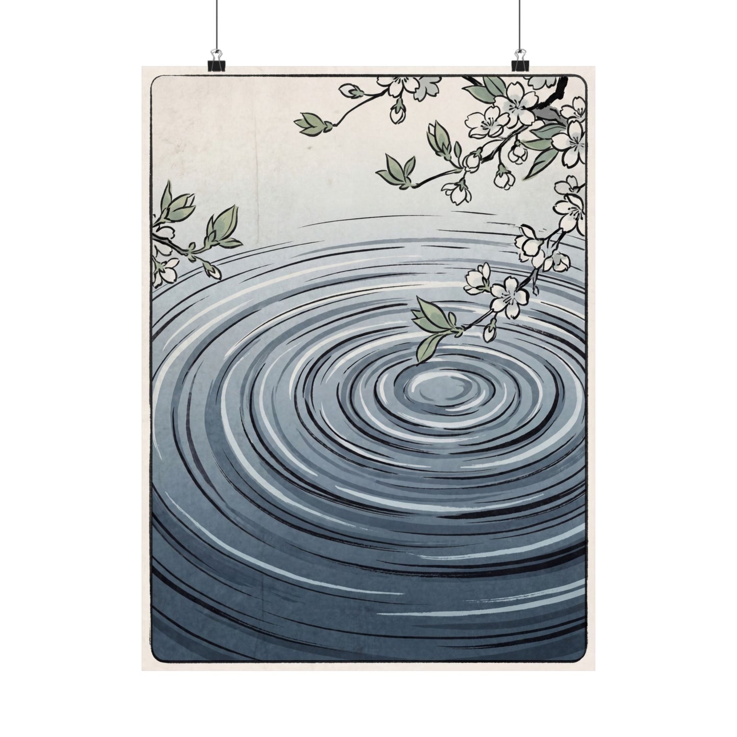 Water Ripple Spring Wall Art Print | Zen Peaceful Design Art Print