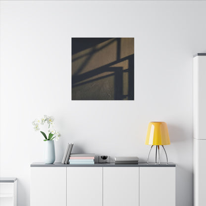 Sophisticated Shadow Play Canvas Art - Moody Minimal Dark Japandi