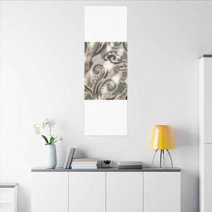 Dappled Ink Brushstroke Canvas Art - Japandi Ma