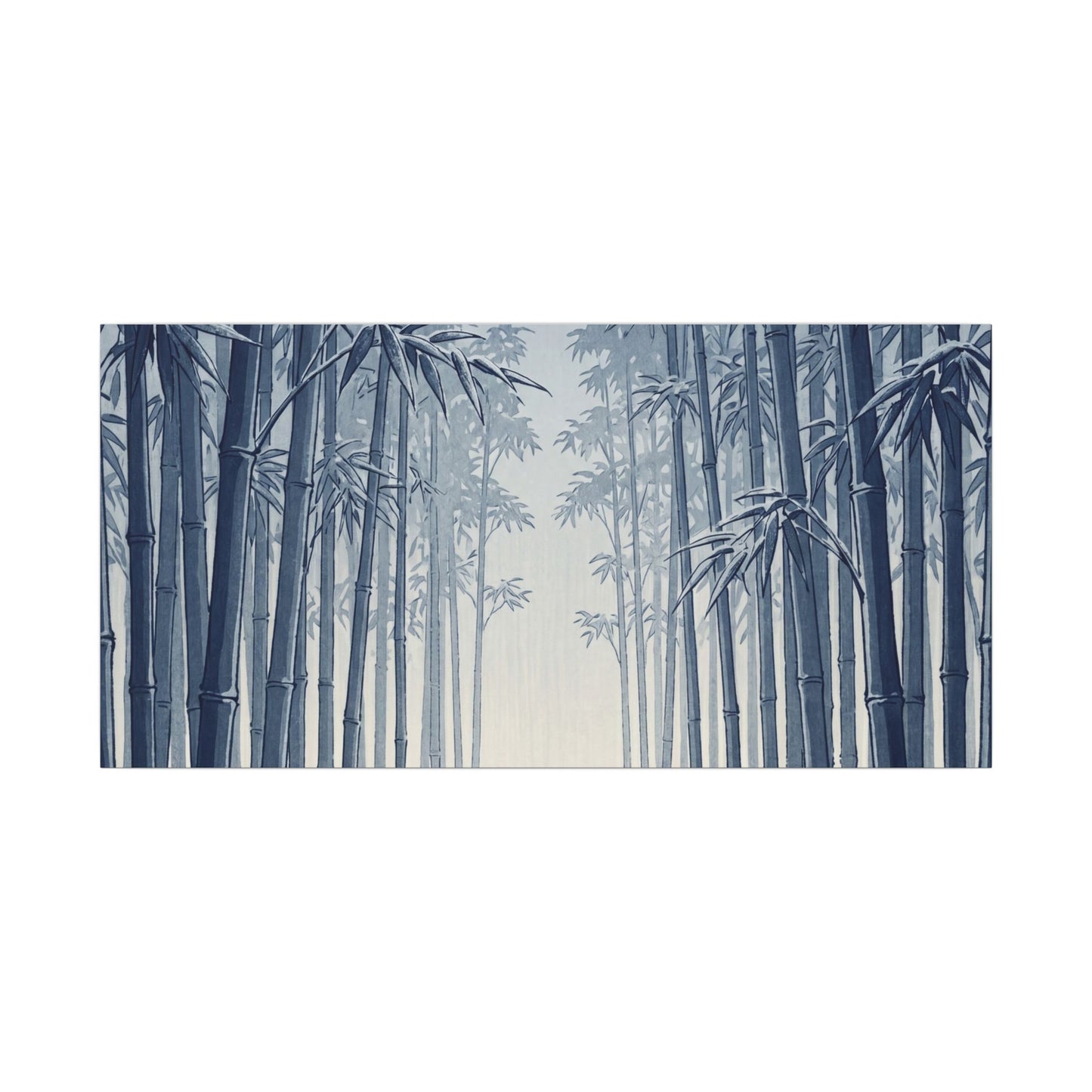 Bamboo Grove Canvas Art | Winter Zen Ukiyo E Inspired Art