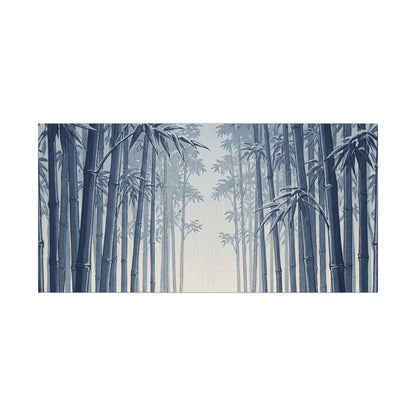 Bamboo Grove Canvas Art | Winter Zen Ukiyo E Inspired Art
