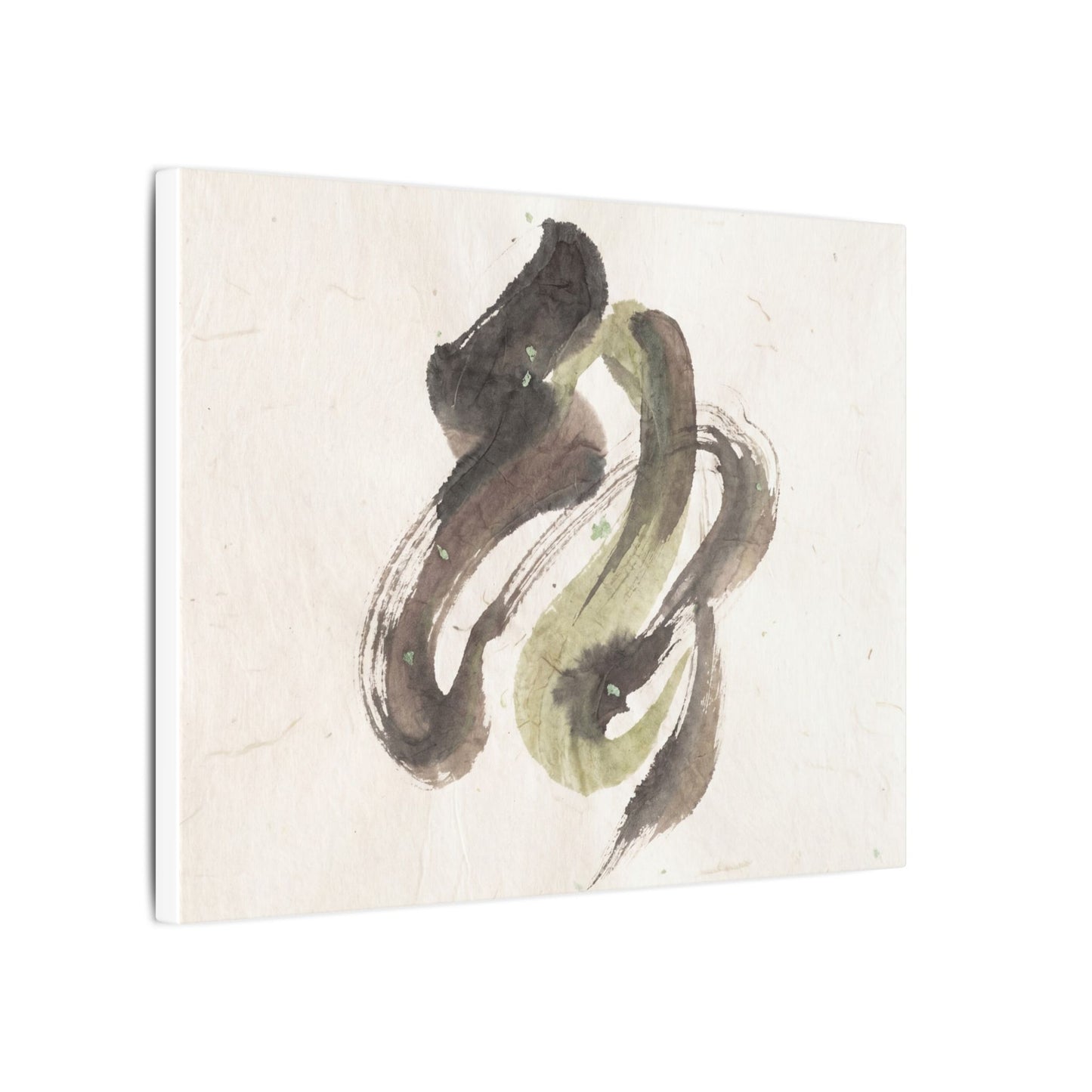 Ink Brushstroke Canvas Art | Spring Japandi Japanese Pattern Art