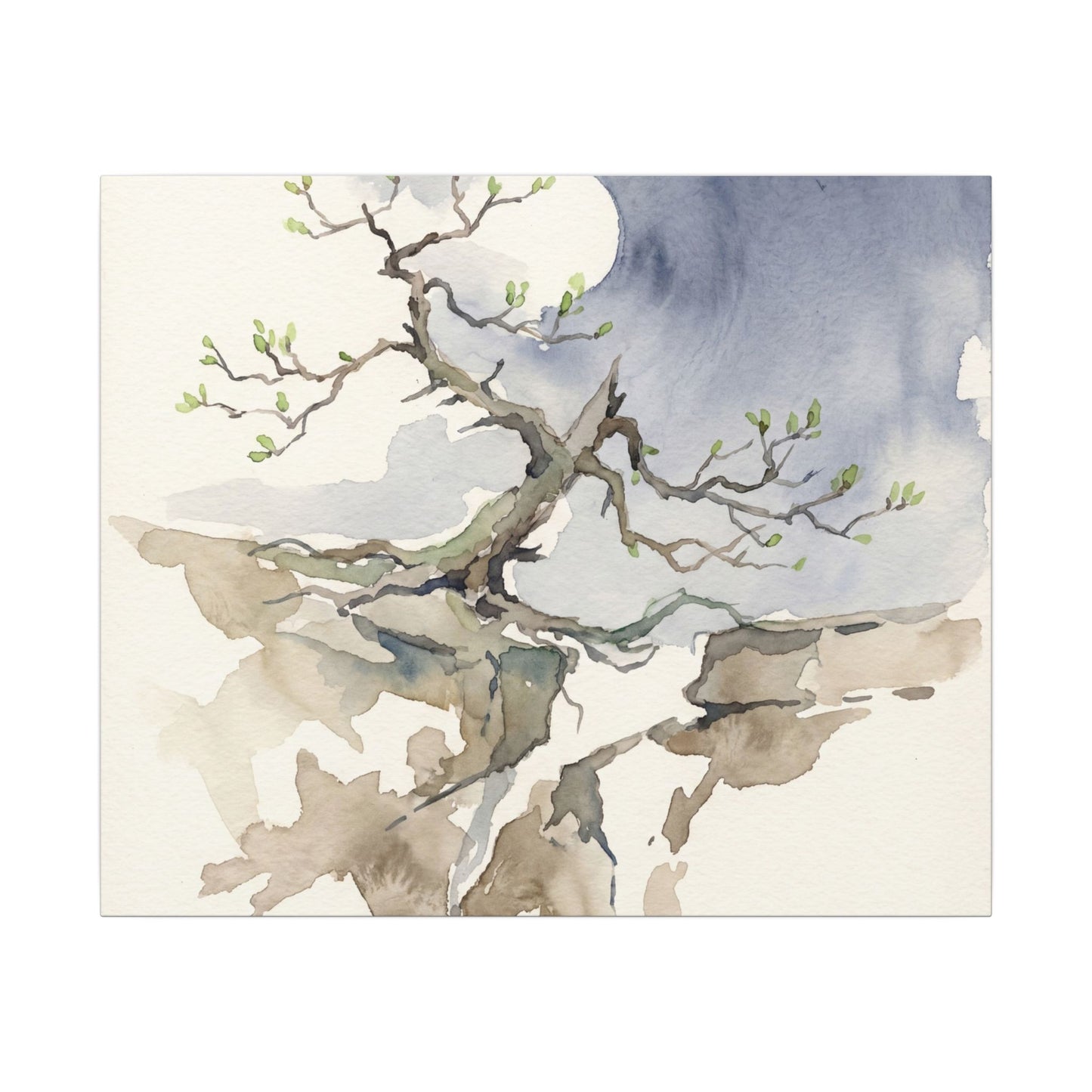 Moonlight Pine Tree Canvas Art - Japandi Ma