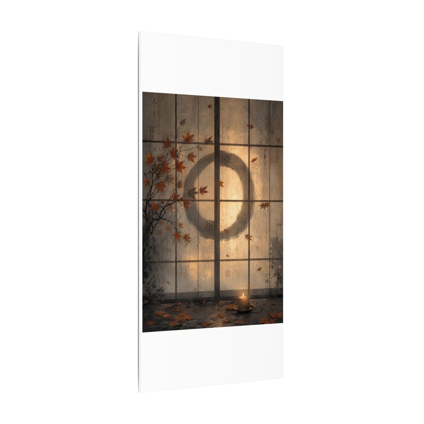 Shoji Screen Texture Canvas Art | Earthy Japandi Art