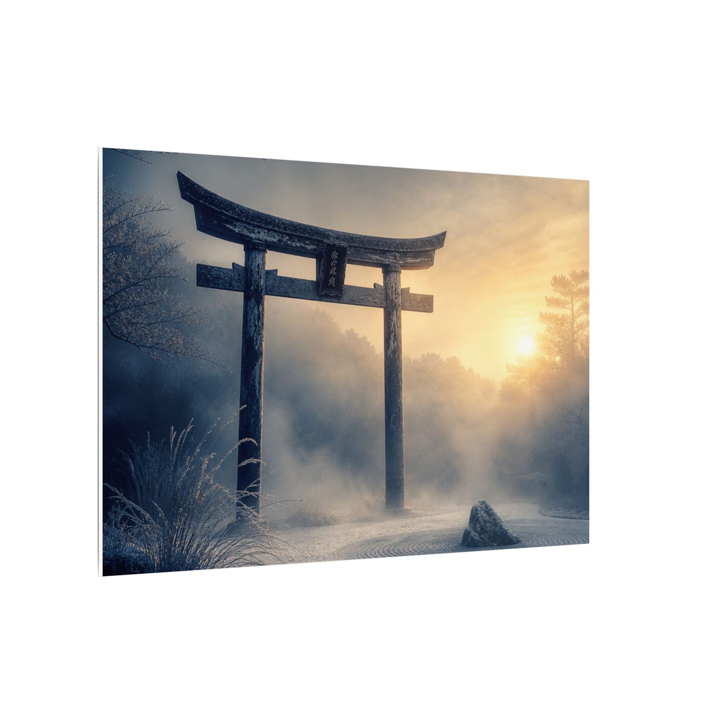 Zen Torii Gate in Golden Hour | Karesansui Canvas Art