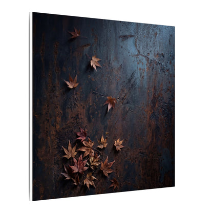 Moonlight Rust Patina Canvas Art - Dark Japandi Mono No Aware